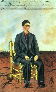 Frida Kahlo Painting - Autorretrato con el pelo corto feminismo Frida Kahlo